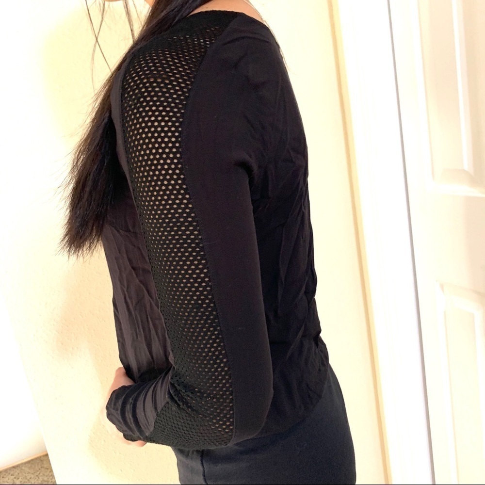 SPLENDID sophisticated black dress lace sleeves stretchy comfy office size S - Picture 4 of 6